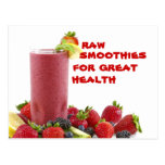 raw smoothie for great health postcard