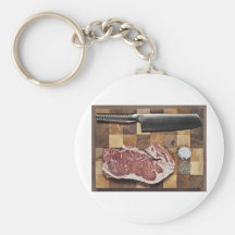 Raw Steak Keychains