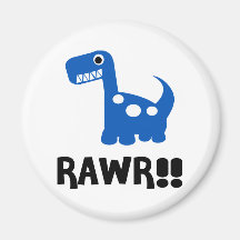 Rawr Dino Blue Fridge Magnets