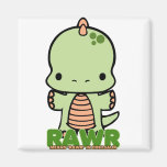 Rawr Means Rawr (green) Refrigerator Magnets