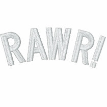 "Rawr!" That means "I Love You" Embroidered Hoodie