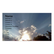 Ray of Sunshine Business Card Template