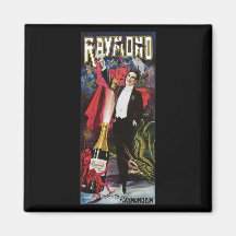 Raymond The Great ~ Magician Vintage Magic Act Fridge Magnet