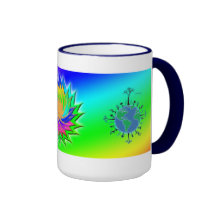 Rayon de soleil de ~ de jour de la terre mug à café