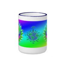 Rayon de soleil de ~ de jour de la terre tasse