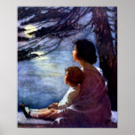 "Rayons de lune" par Jessie Willcox Smith - copie Posters
