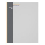 Rayure orange simple moderne élégante simple modèle d'en-tête de lettre