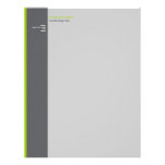 Rayure verte simple moderne élégante simple en-tête de lettre customisable