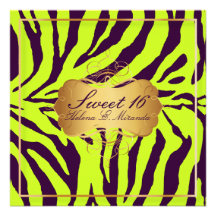 Rayures 16/Zebra douces de PixDezines Invitations Personnalisées