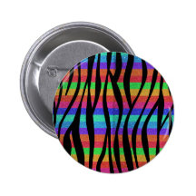 Rayures de zèbre d'arc-en-ciel de scintillement pin's