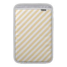 Rayures diagonales beiges et blanches poches macbook