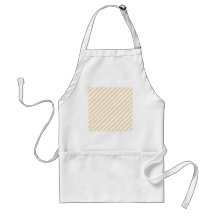 Rayures diagonales beiges et blanches tablier