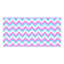 Rayures en pastel de zigzag modèle pour photocarte