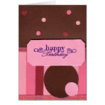 Rayures et carte d'anniversaire de pois