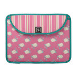 rayures et roses minables sur des roses indien poches pour macbook pro