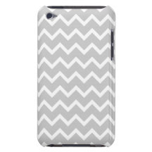 Rayures grises et blanches de zigzag coques iPod Case-Mate