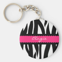 Rayures Keychain nommé personnalisé par motif de z Porte-clefs