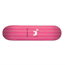 Rayures mignonnes de rose de licorne planches à roulettes