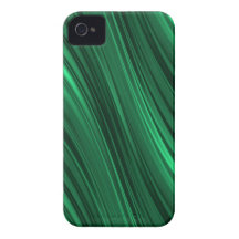 Rayures ombragées de vert vert coques Case-Mate iPhone 4