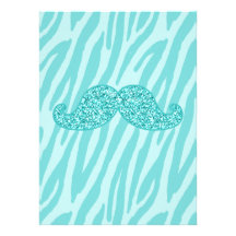 RAYURES TURQUOISES GIRLY DE ZÈBRE DE MOUSTACHE DE  FAIRE-PARTS