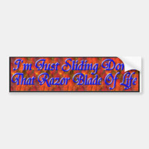 RAZOR BLADE BUMPER STICKER