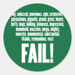 RBF White Round Stickers