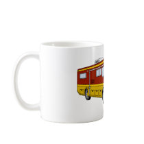 Rd Gold RV Bus Cartoon Camper Mugs