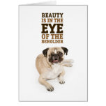 RD Pug Beauty Greeting Card Vertical