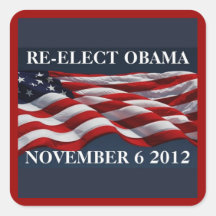 RE-ELECT OBAMA November 6 2012 Stickers