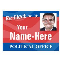 RE-ELECT - Political Campaign Business Cards