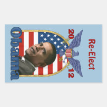 Re-Election Barack Obama for 2012 Rectangle Sticker