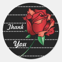 Re Rose Dramatic Thank You Save the Date Sticker