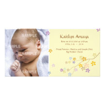 Reaching Branch Baby (Lemon) Photo Greeting Card