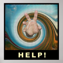 Reaching for help.  poster