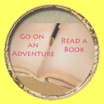 Read a Book round design plates