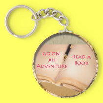 Read a Book round design keychains