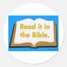 Read it in the Bible Round Stickers