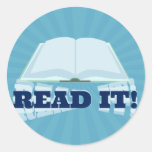 Read It! Instant  Book Promotion Round Stickers