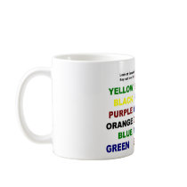 Read or say colour coffee mug