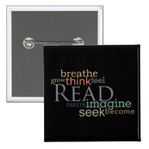 Read, Seek, Imagine Button (Dark)