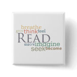 Read, Seek, Imagine Magnet (Light) buttons