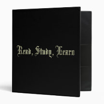 Read, Study, Learn Vinyl Binders