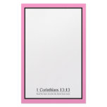 Read the Bible 1 Corinthians 13:13 Customized Stationery