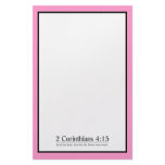 Read the Bible 2 Corinthians 4:15 Stationery Design