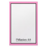 Read the Bible Philippians 4:8 stationery