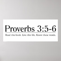Read the Bible Proverbs 3:5-6 Poster