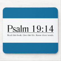 Read the Bible Psalm 19:14 Mouse Pads