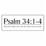 Read the Bible Psalm 34:1-4 photo sculptures
