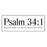 Read the Bible Psalm 34:1 photo sculptures