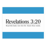 Read the Bible Revelations 3:20 Post Cards